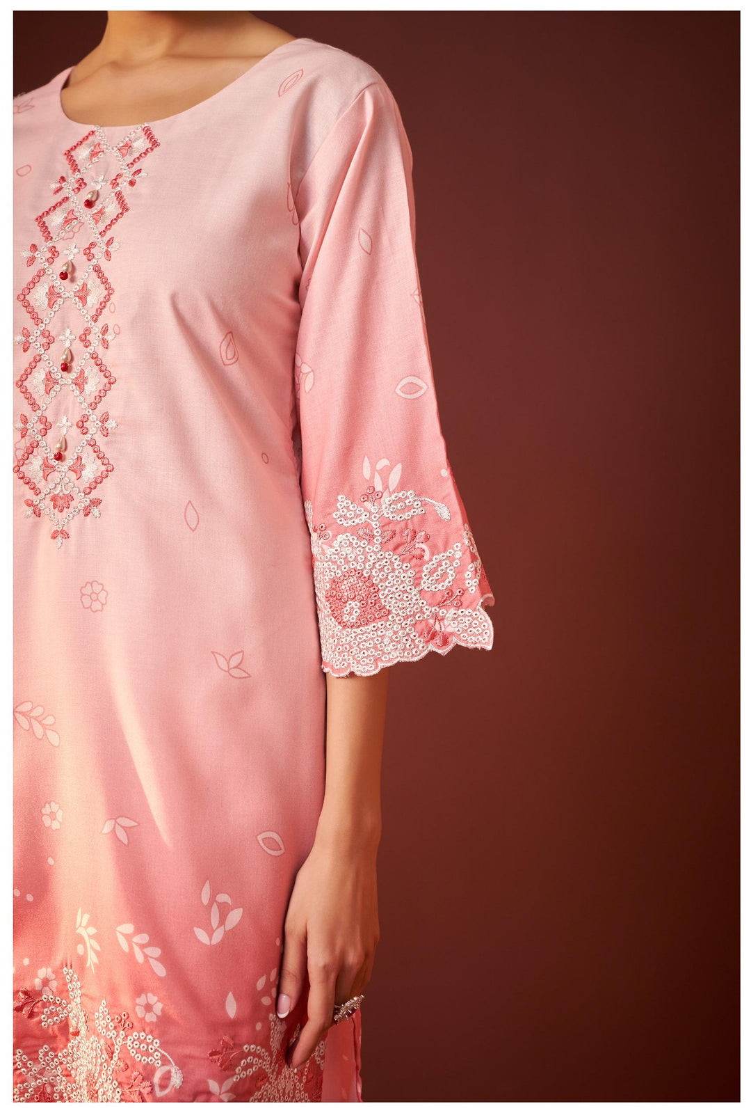 Ira salmon embroidery co-ord set