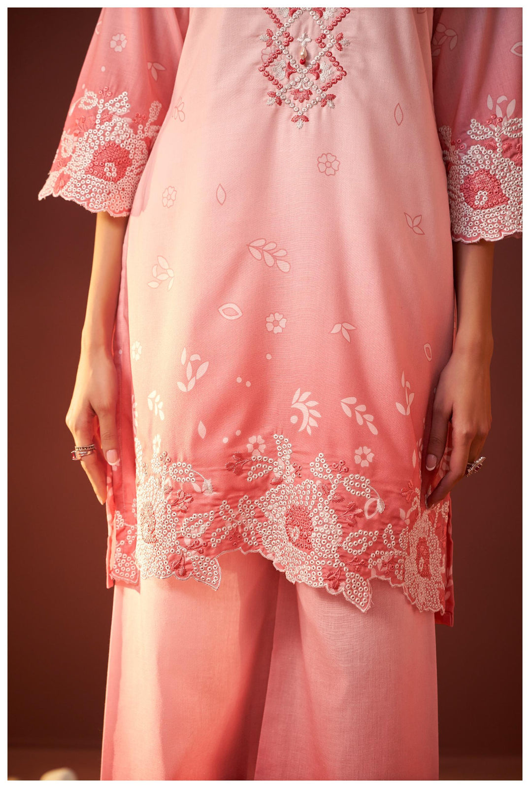 Ira salmon embroidery co-ord set