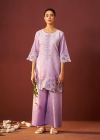 Ira lavender embroidery co-ord set