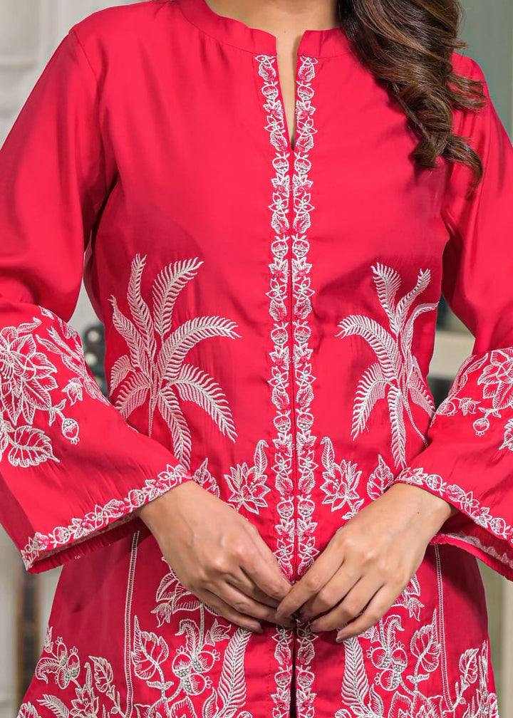 Sanmati scarlet Cotton embroidery Co-ord Set