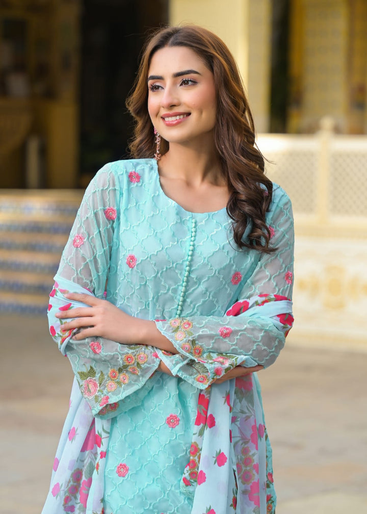 Sanmati Aqua cotton suit set