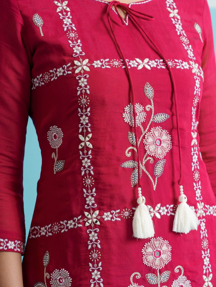 Parikrama flamingo embroidery co-ord set