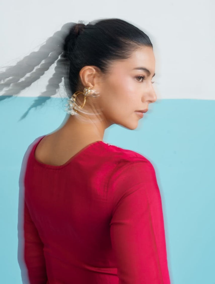 Parikrama flamingo embroidery co-ord set