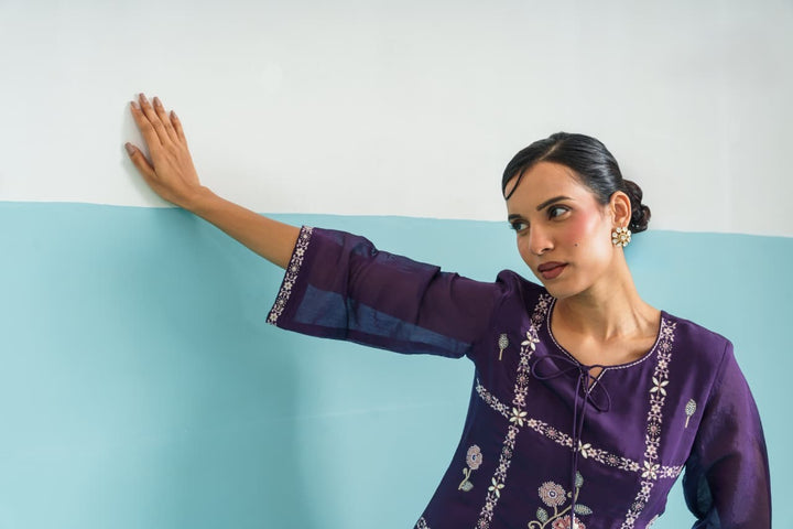 Parikrama Orchid embroidery co-ord set