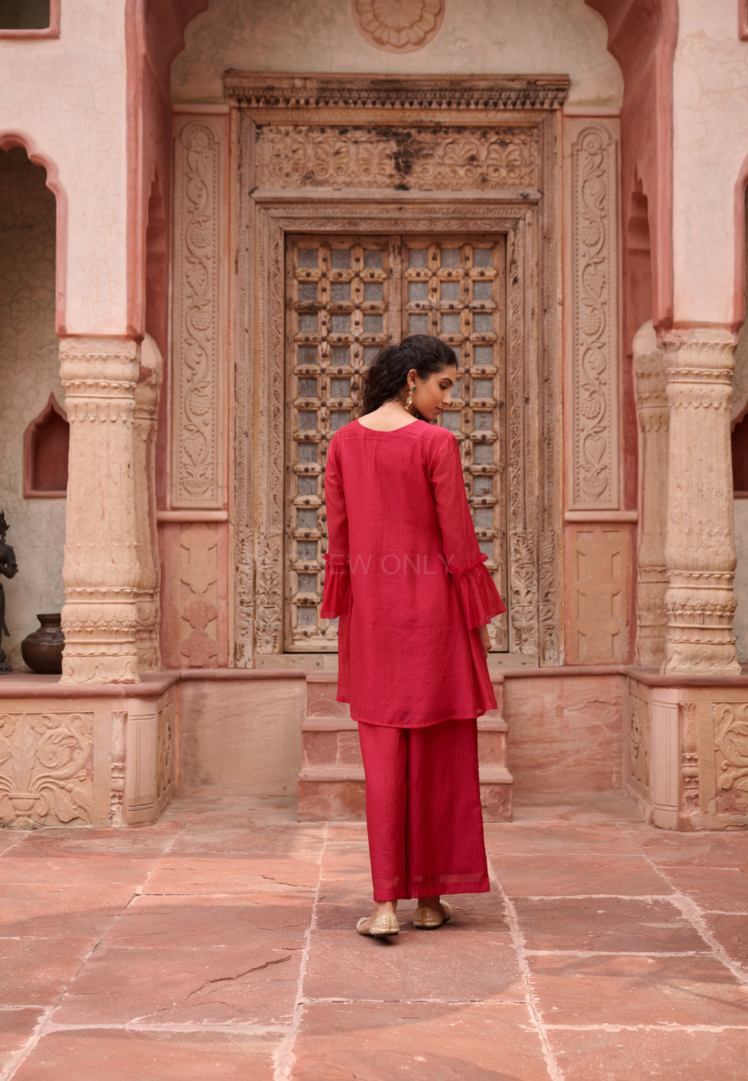 Gaurisha cardinal mul chanderi  embroidery premium suit set