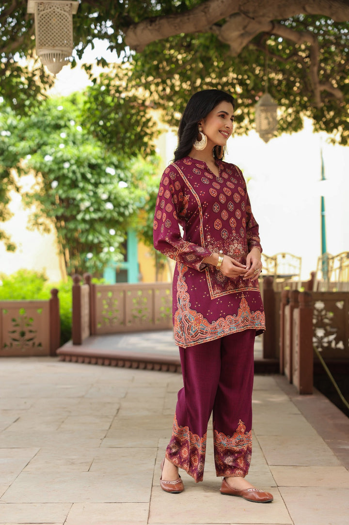 Mahua Mulberry Printed Co-ord set