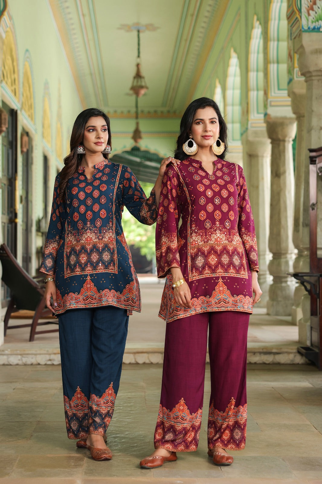 Mahua midnight printed Co-ord set