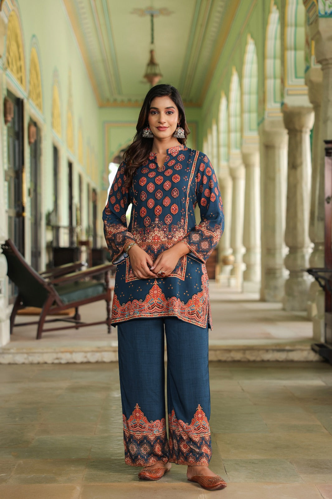 Mahua midnight printed Co-ord set