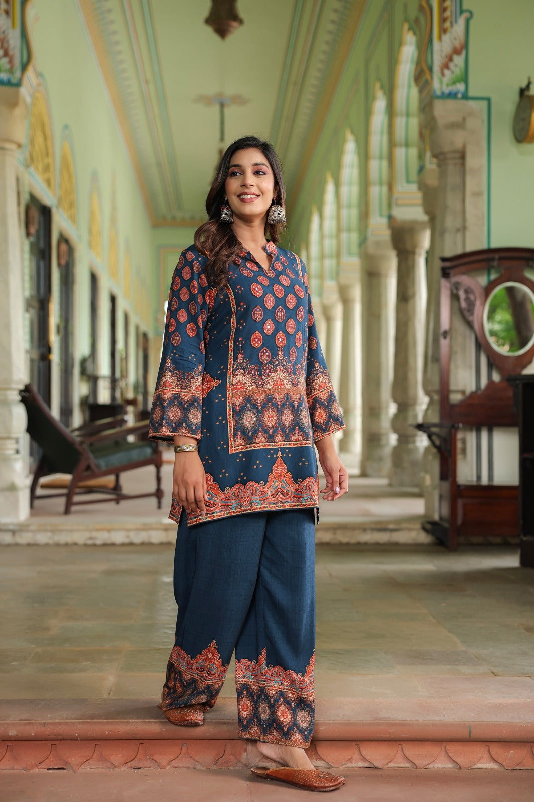 Mahua midnight printed Co-ord set