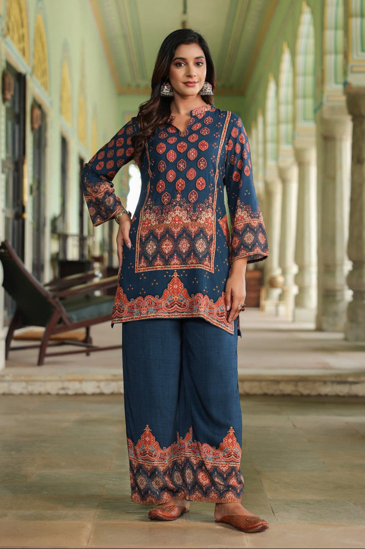 Mahua midnight printed Co-ord set