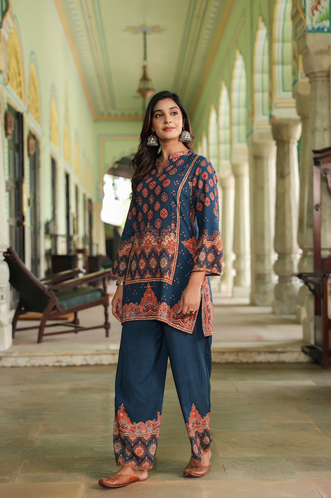 Mahua midnight printed Co-ord set