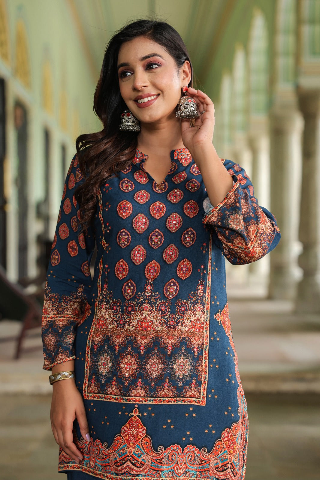 Mahua midnight printed Co-ord set