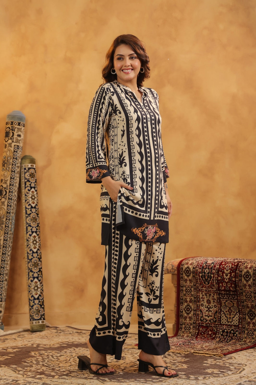 Mahua mono printed Co-ord set