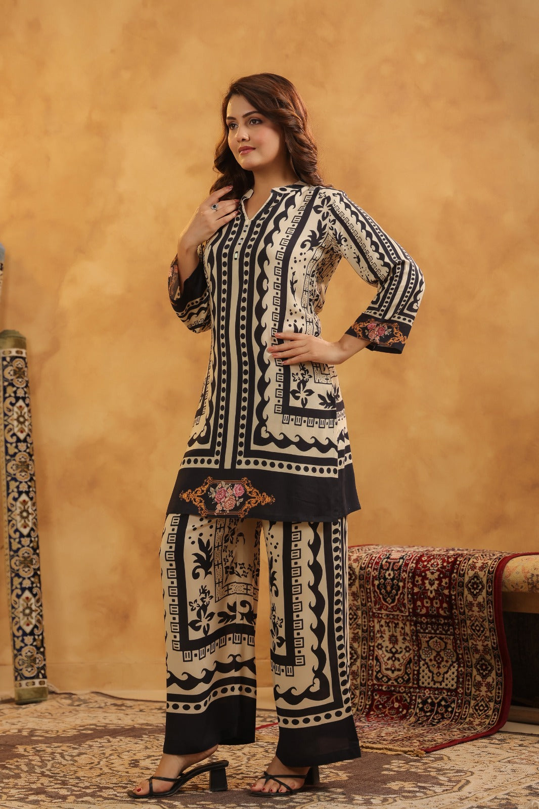 Mahua mono printed Co-ord set