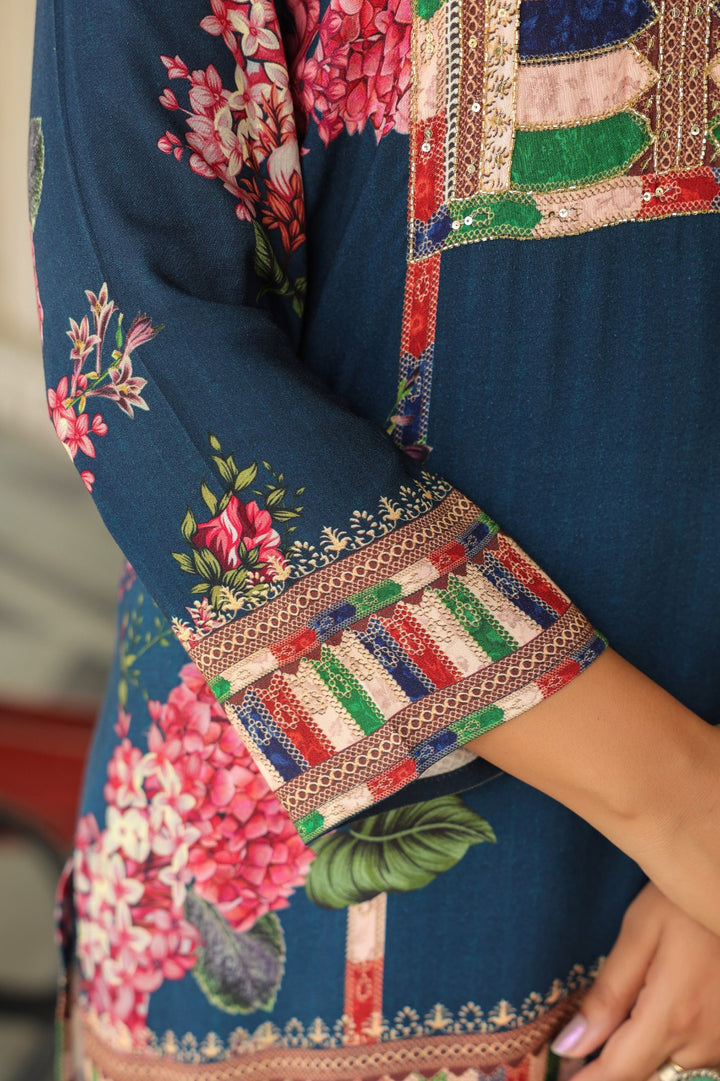 Mahua Prussian Printed co-ord set