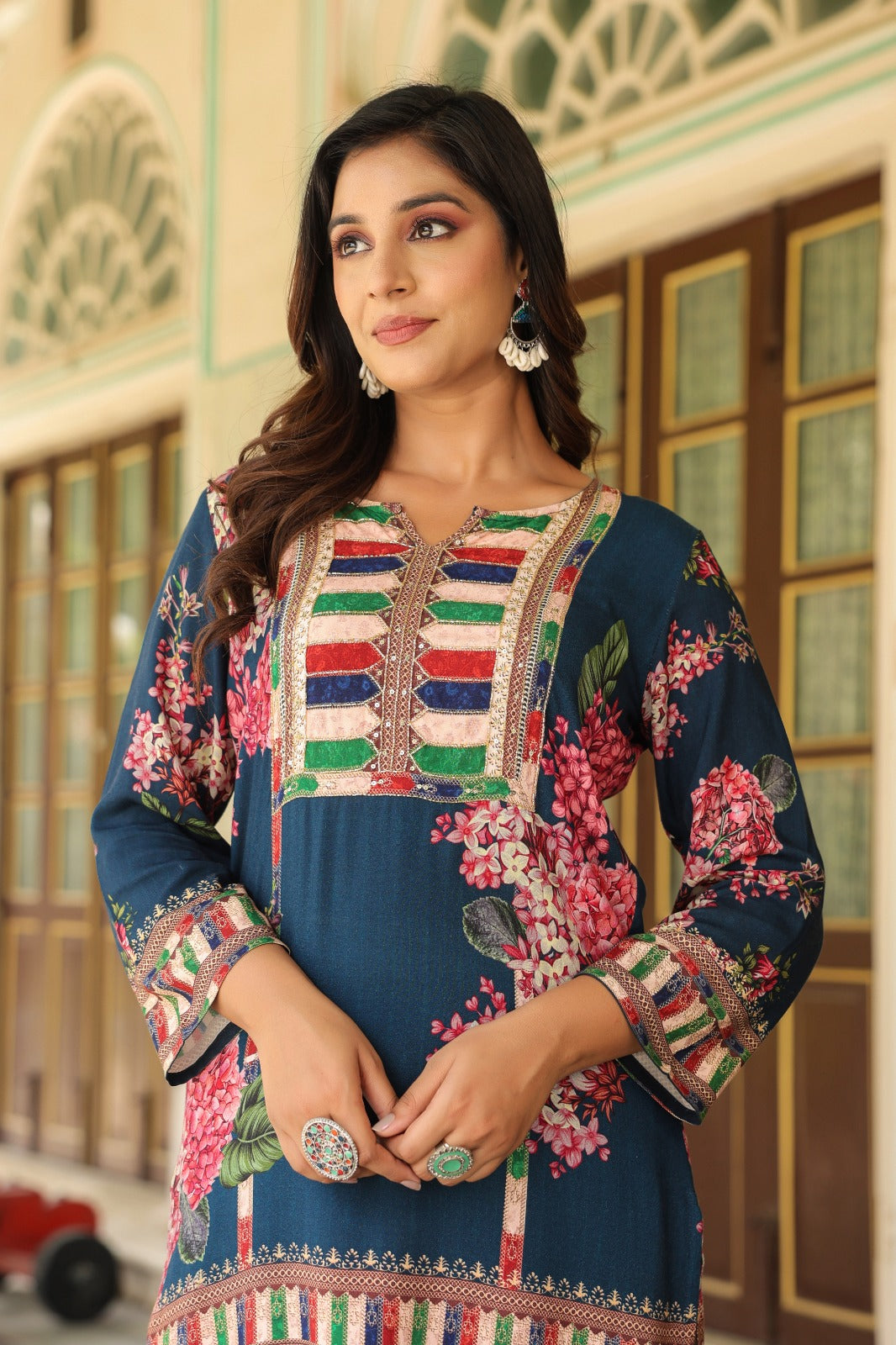 Mahua Prussian Printed co-ord set