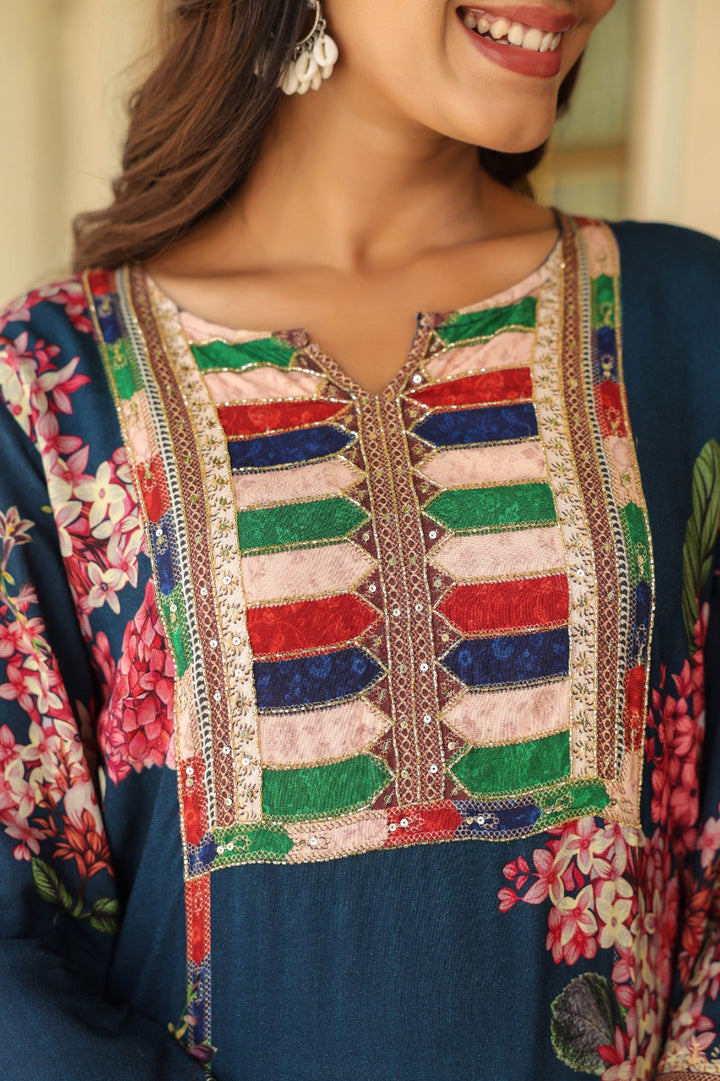 Mahua Prussian Printed co-ord set