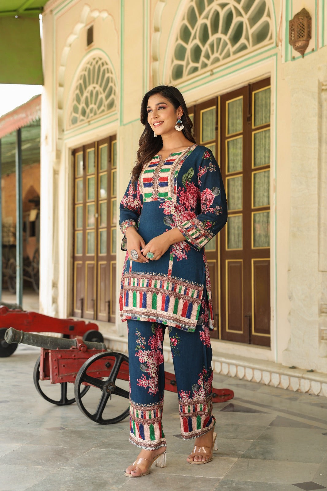 Mahua Prussian Printed co-ord set