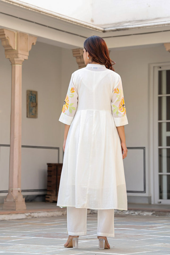 Tiara sunflower cotton kurta pant set