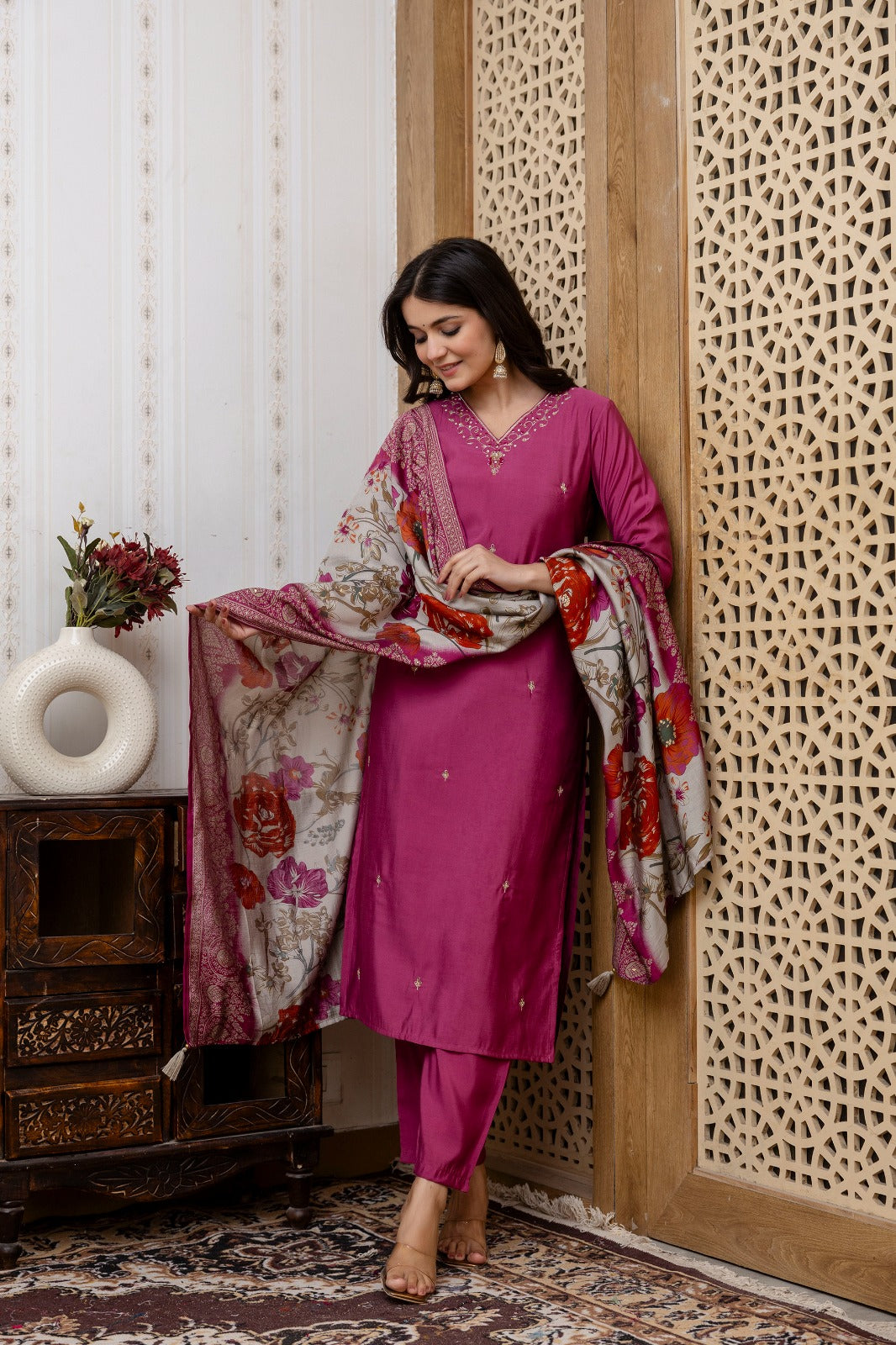 Hardik Rouge suit set