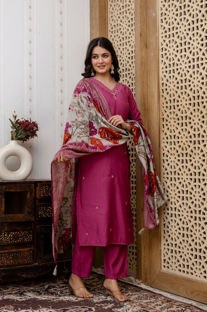 Hardik Rouge suit set