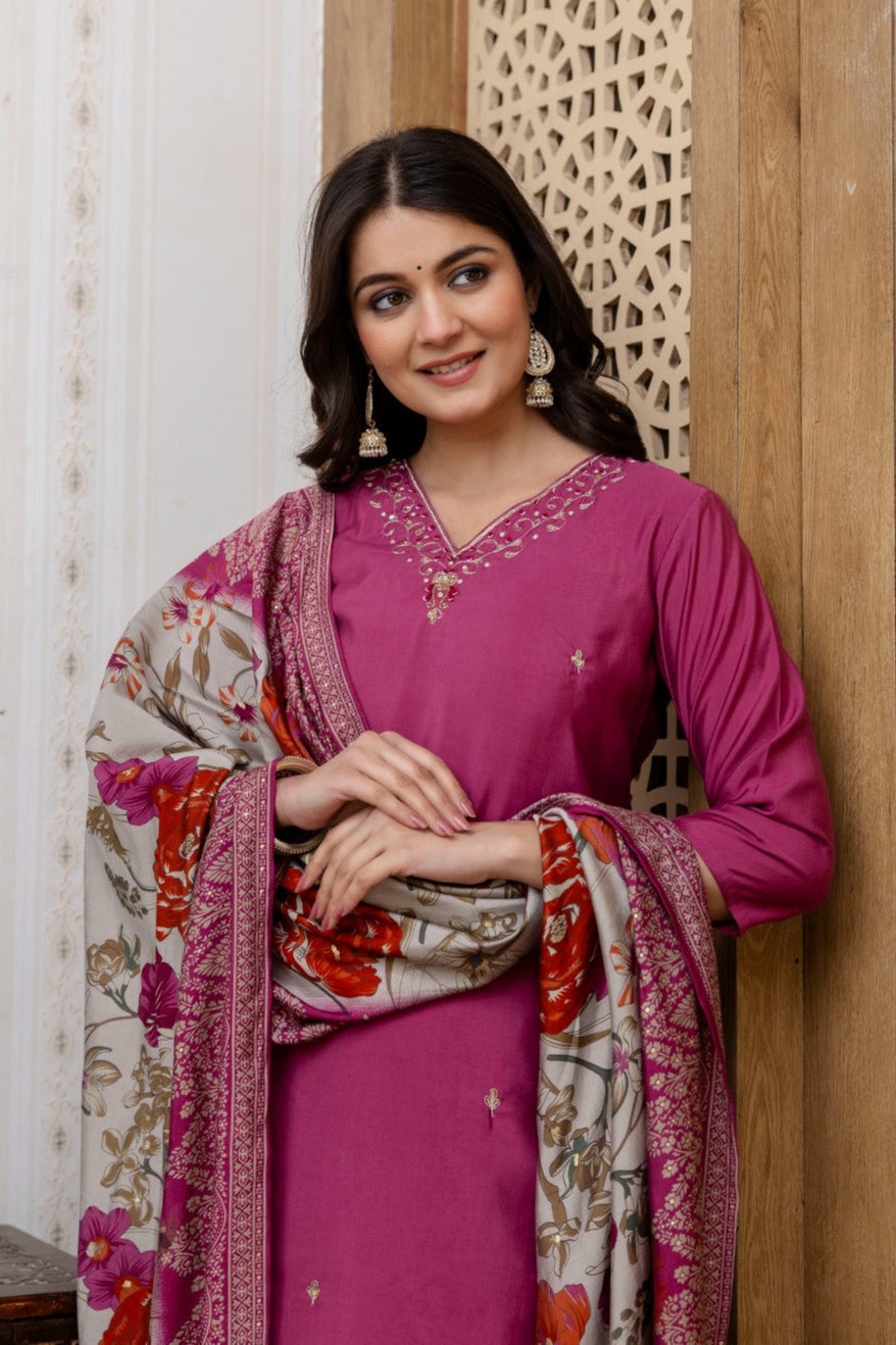 Hardik Rouge suit set