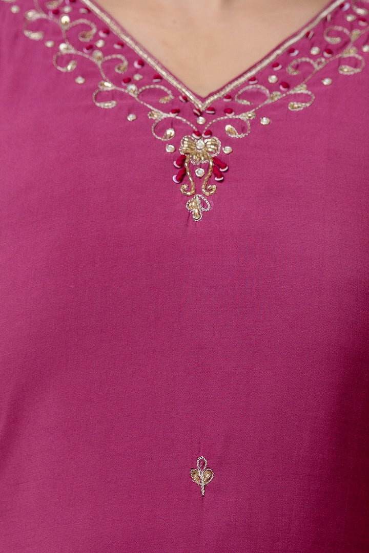 Hardik Rouge suit set