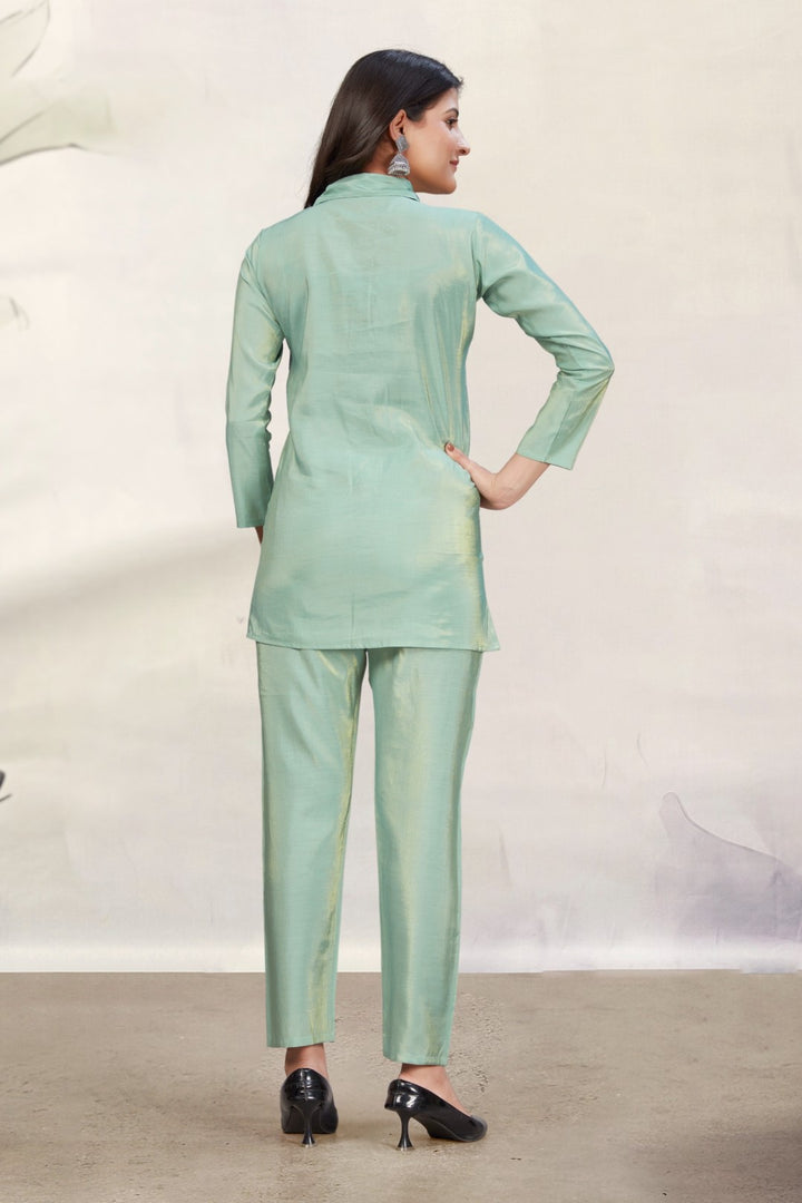 Divya Minty Mirror Work Co-ord Set