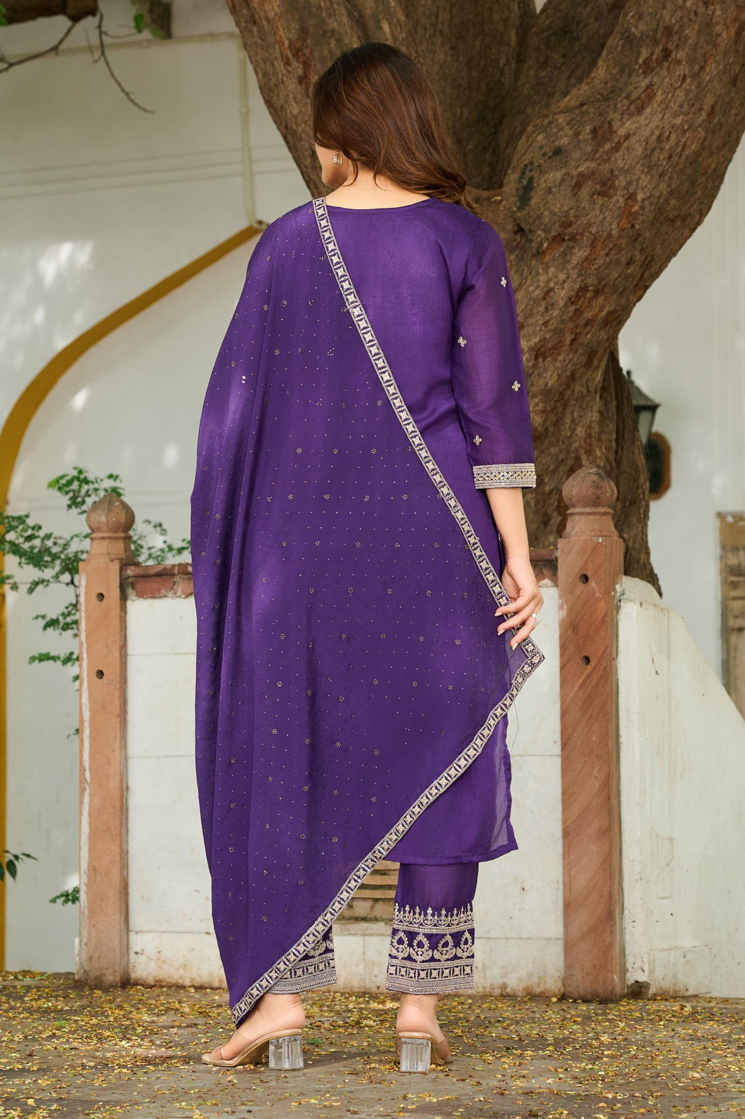 Lopa orchid full work suit set