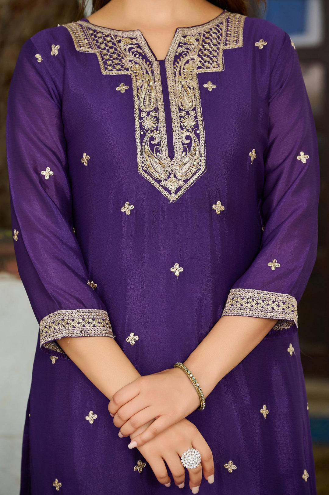 Lopa orchid full work suit set