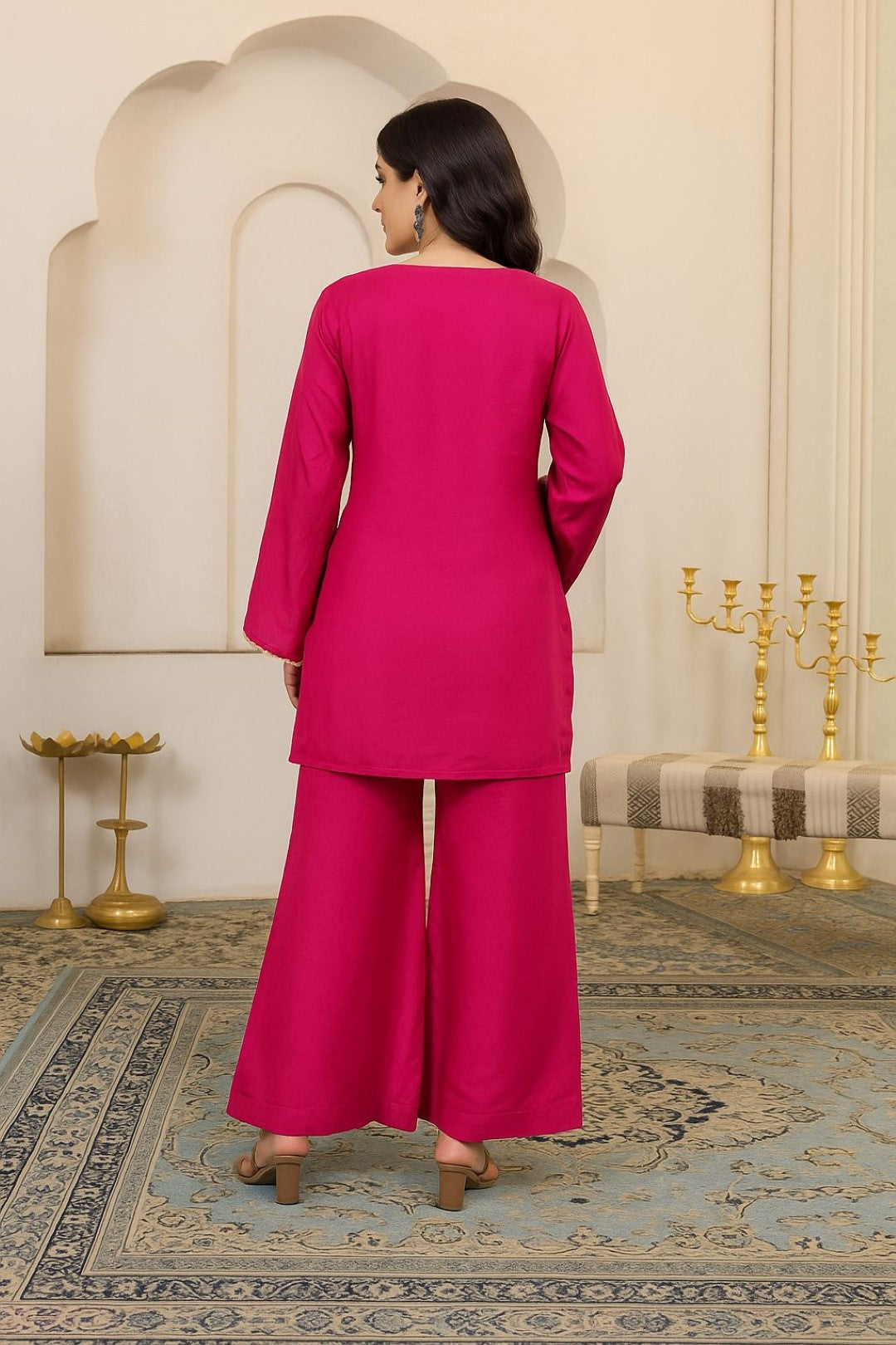 Sera rouge embroidery premium co-ord set