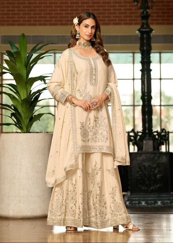 Tasuvre Pearl Full Work Sharara Set