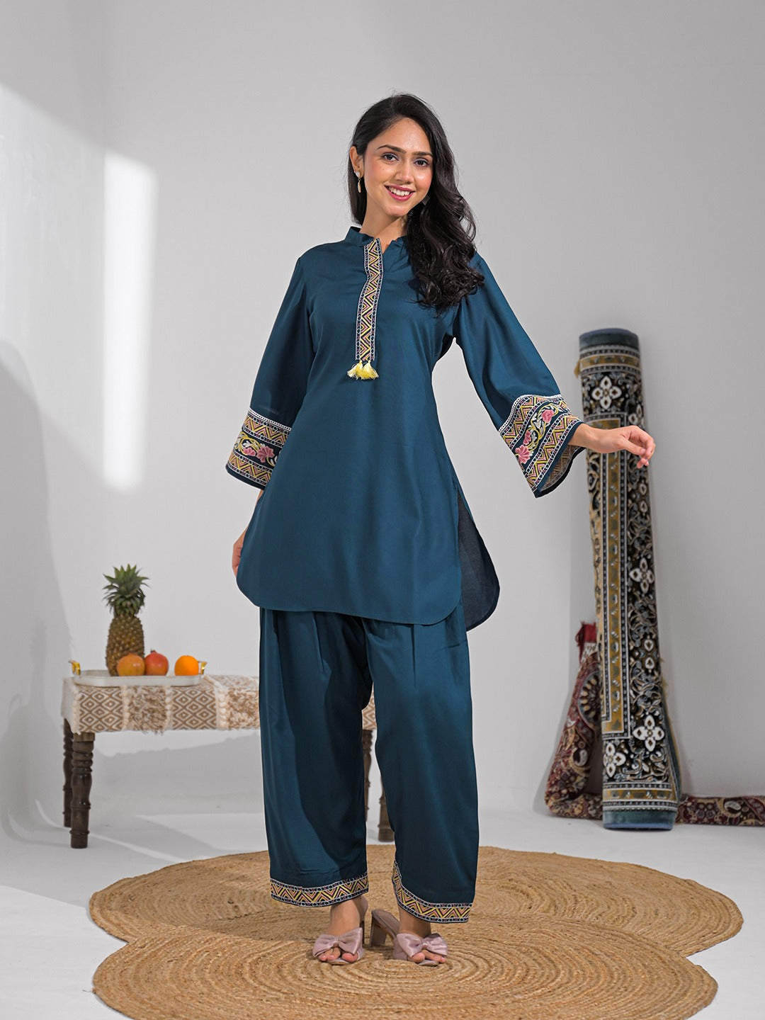 Tina Tuna Embroidered Farshi Co-ord Set