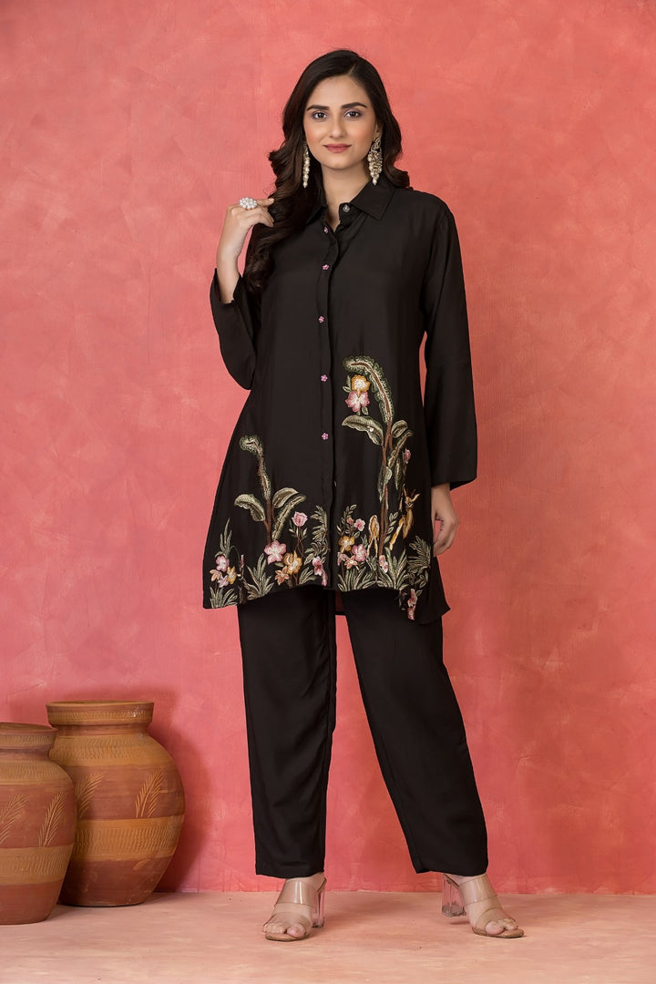 Sabhya ebony embroidery co-ord set