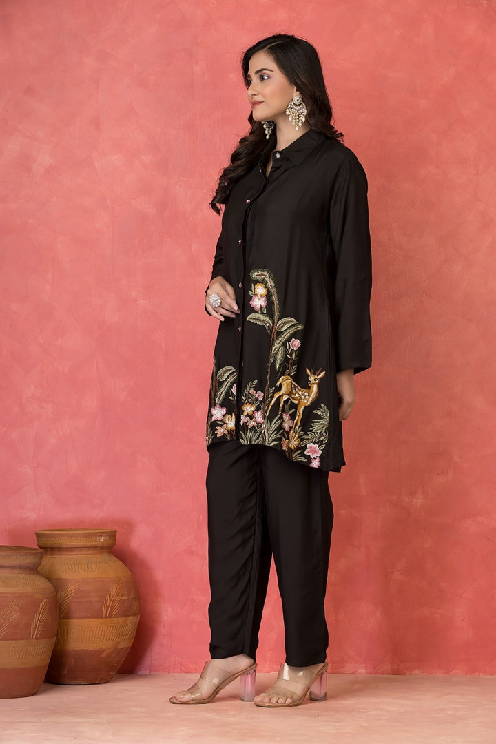 Sabhya ebony embroidery co-ord set