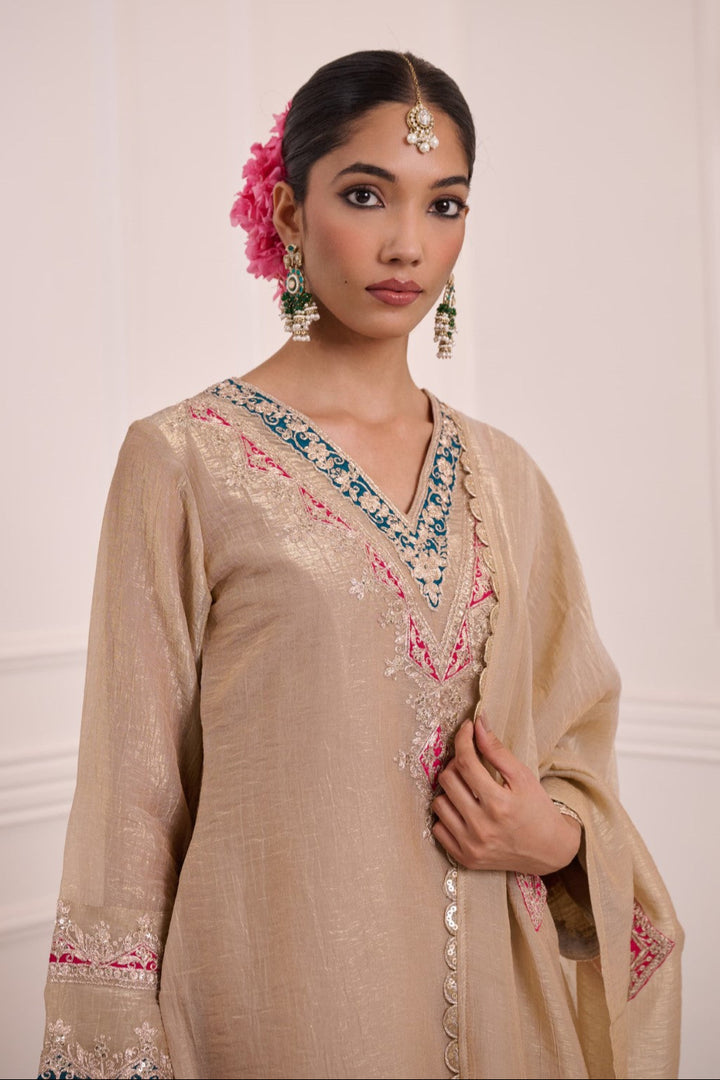 Gaurisha caramel full work premium suit set