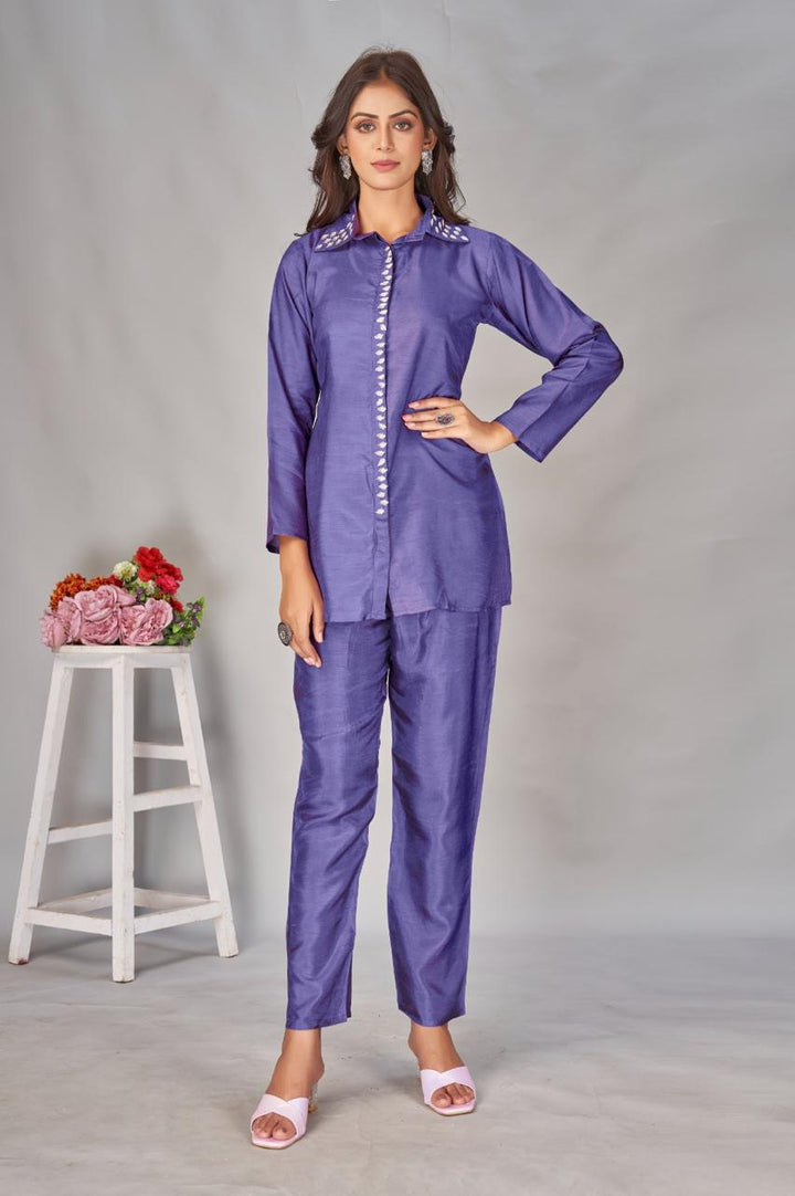 Divya Thistle full work co-ord set