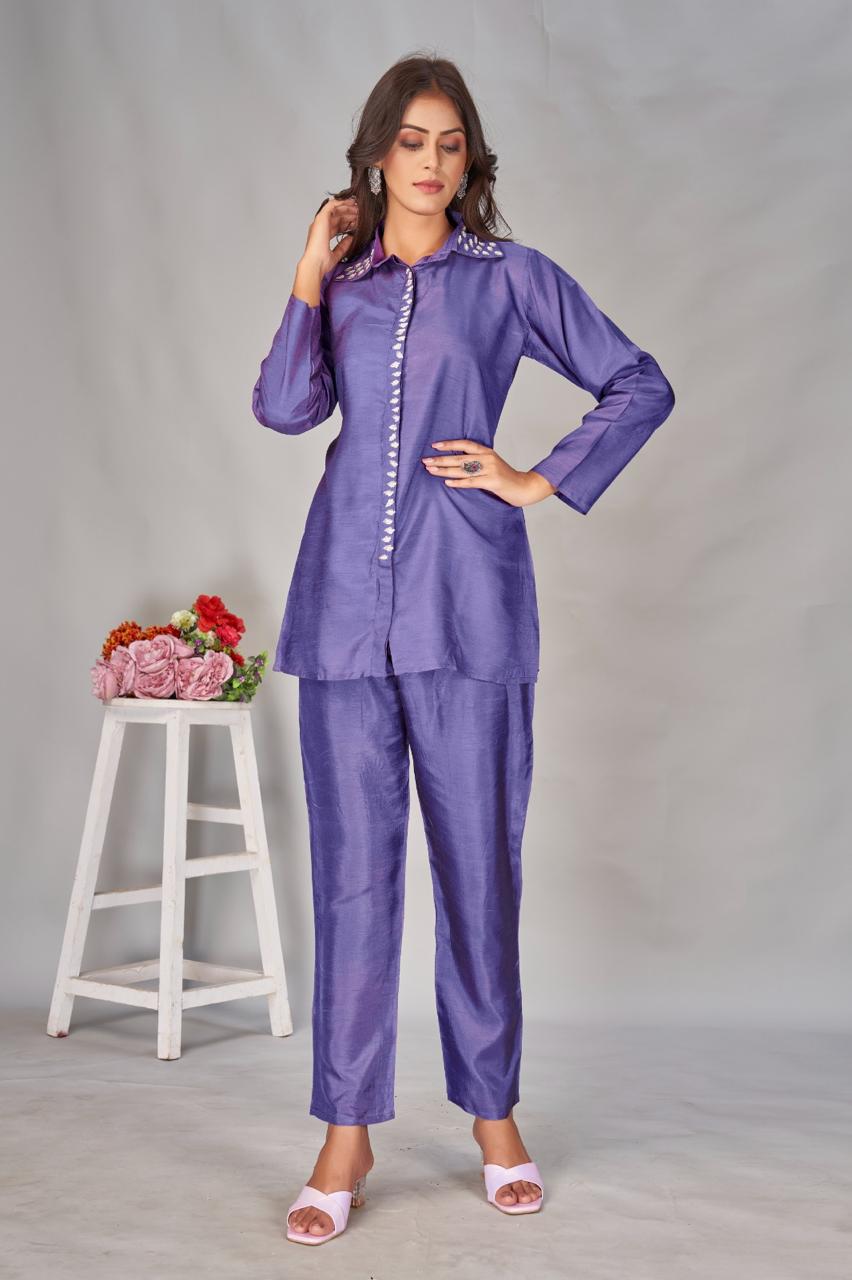 Divya Thistle full work co-ord set