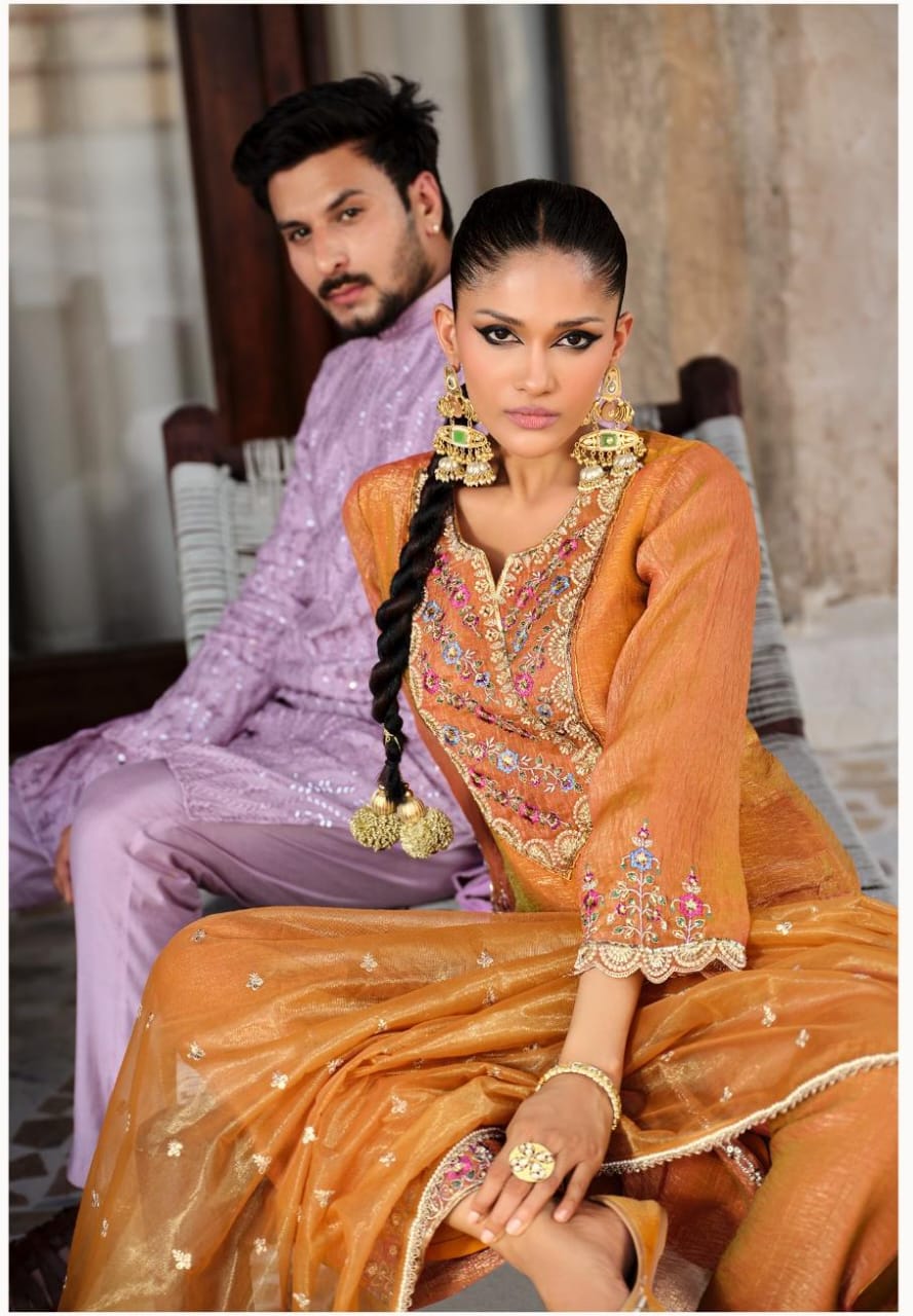 Gambhir Kesari full work suit set