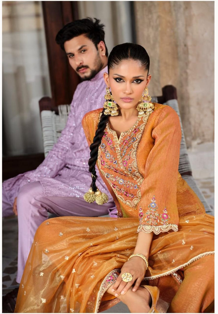 Gambhir Kesari full work suit set