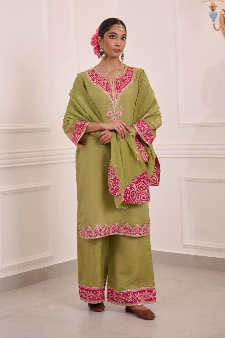 Gaurisha sage premium handwork suit set