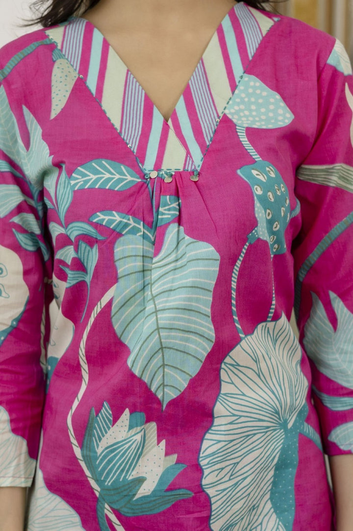 Mahua rouge printed kurta pant set