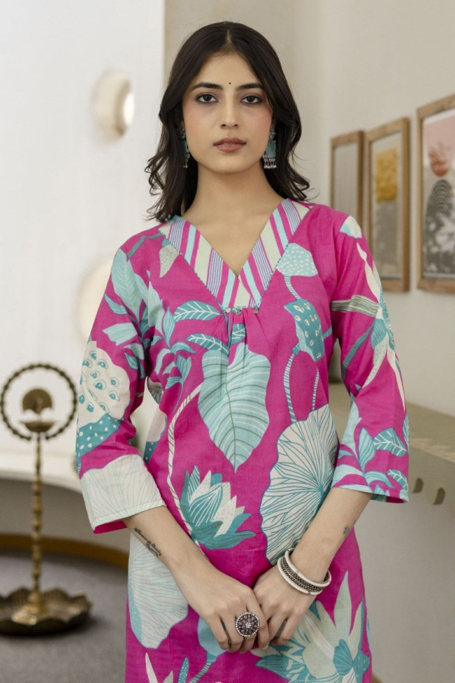 Mahua rouge printed kurta pant set