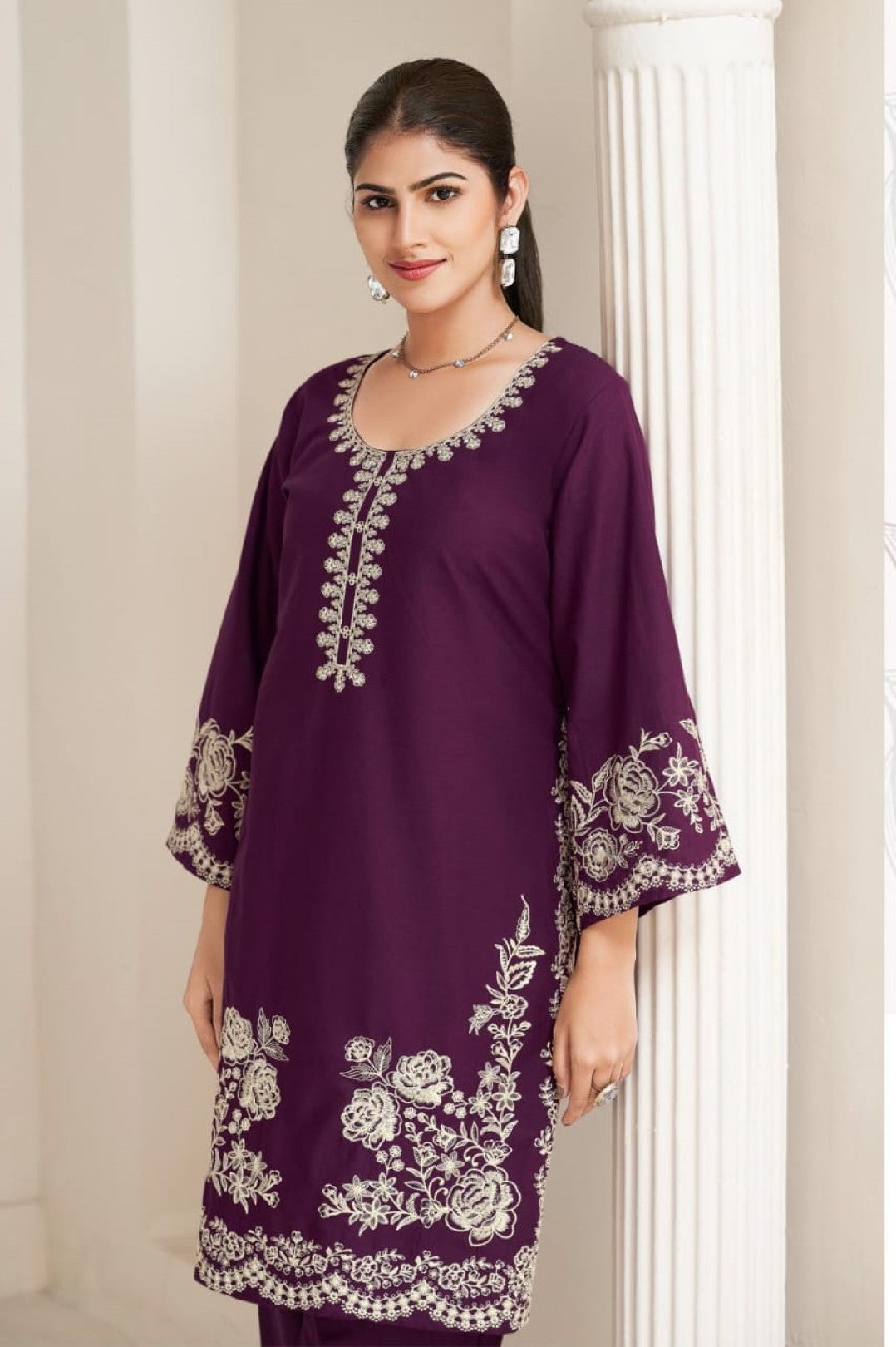 Akon thistle embroidery co-ord set