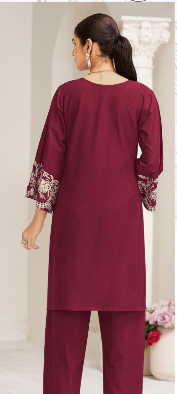 Akon jam embroidery co-ord set