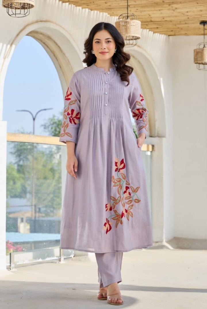 Tiara thistle cotton kurta pant set