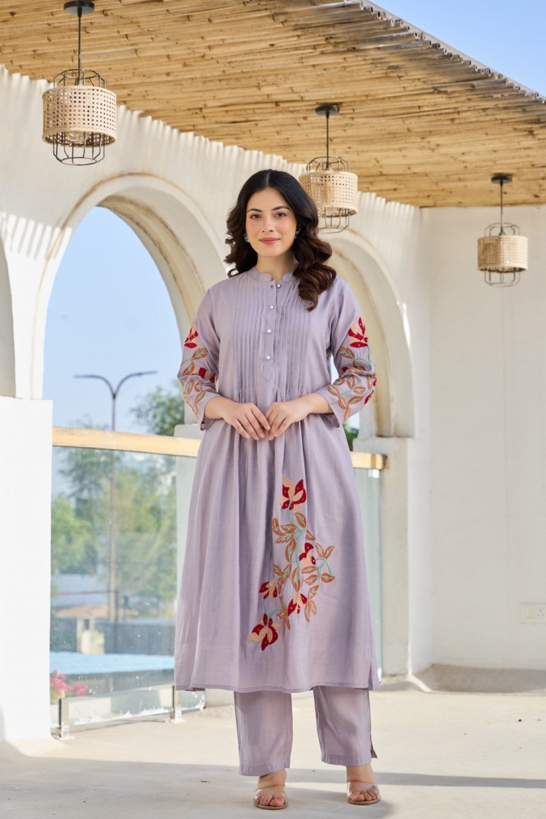 Tiara thistle cotton kurta pant set