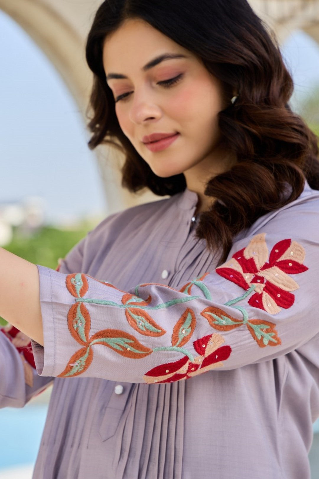 Tiara thistle cotton kurta pant set