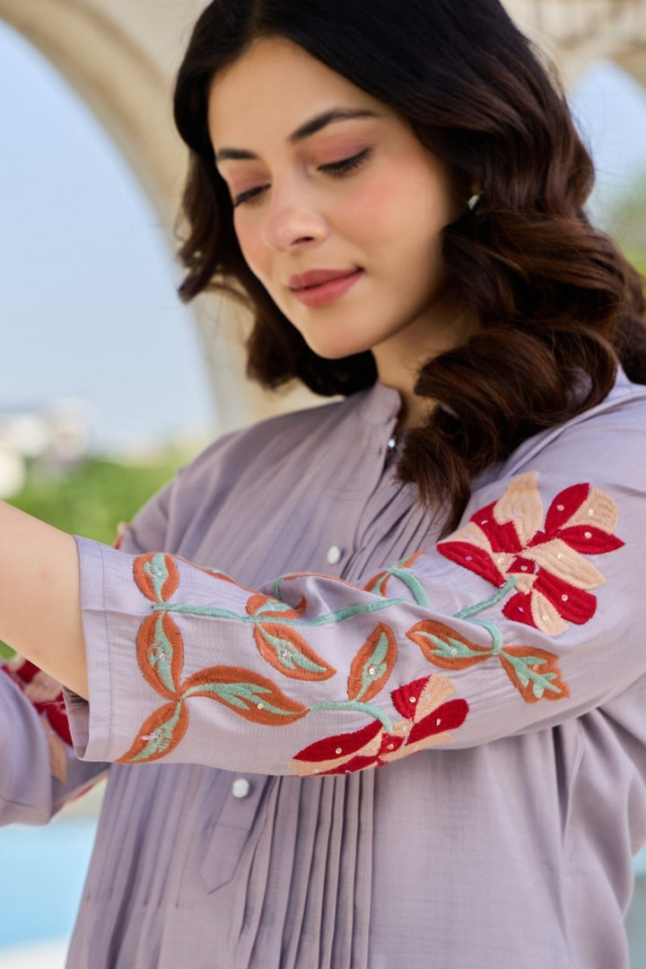 Tiara thistle cotton kurta pant set