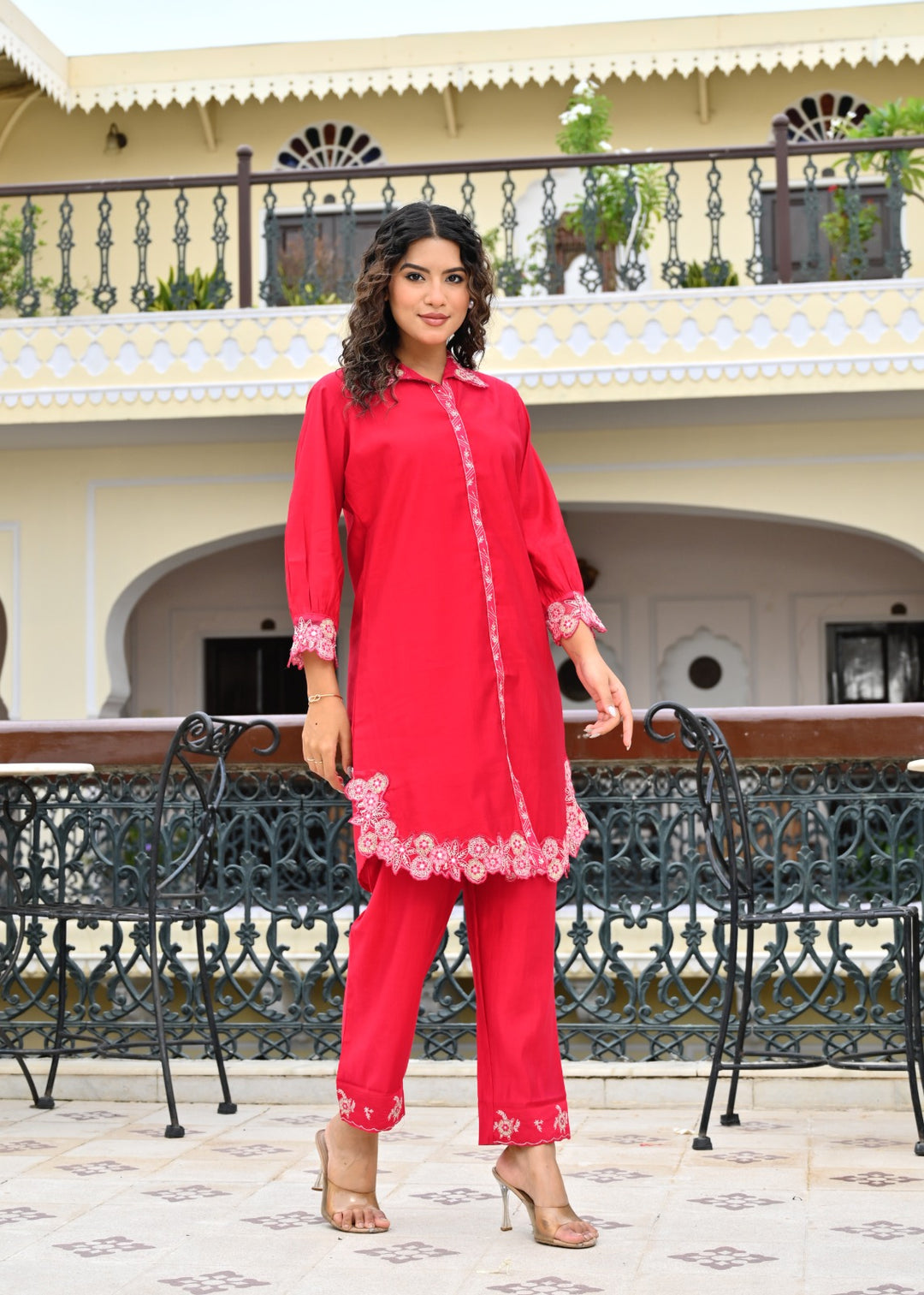 Hardik Vermi Embroidery cotton co-ord set